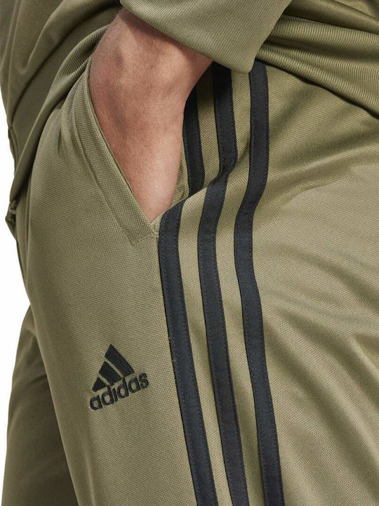 3-Stripes Doubleknit Tracksuit Glossy with Elastic Green