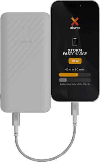 Xtorm Go2 Power Bank 20000mAh 15W με Θύρα USB-A και Θύρα USB-C Λευκό