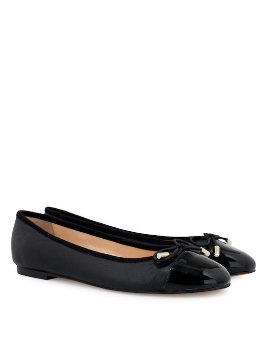 Tsakiris Mallas Leather Ballerinas Black