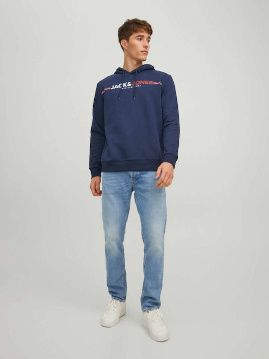 Jack & Jones Herren Sweatshirt Jacke mit Kapuze Blau