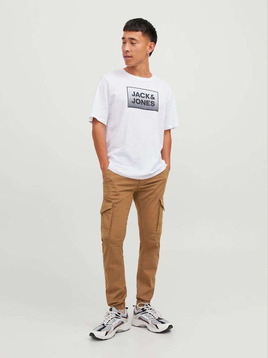 Jack & Jones Herrenhose Cargo Elastisch in Tapered Schnitt Tabac Brown