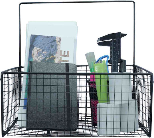 Uncle George An der Wand montiert Badezimmerregal Metallisch 27x21x27cm Schwarz
