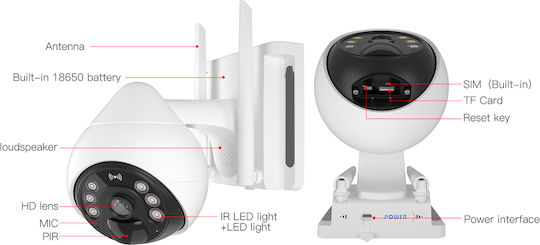 Vstarcam BG69 IP Κάμερα Παρακολούθησης Wi-Fi/4G Full HD+ 3MP Αδιάβροχη Μπαταρίας με Αμφίδρομη Επικοινωνία