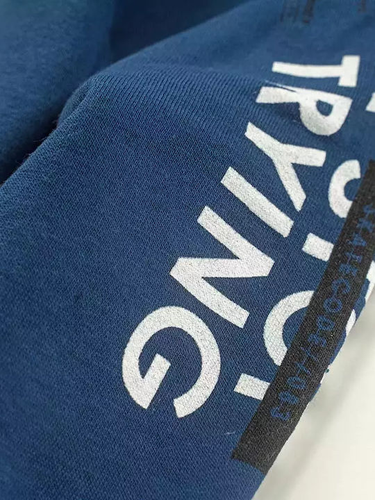 Kids Sweatpants Set Blue 2pcs Skate