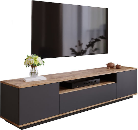 Stand TV Chilham Natural/Antracit L180xA44,5xÎ44,6cm