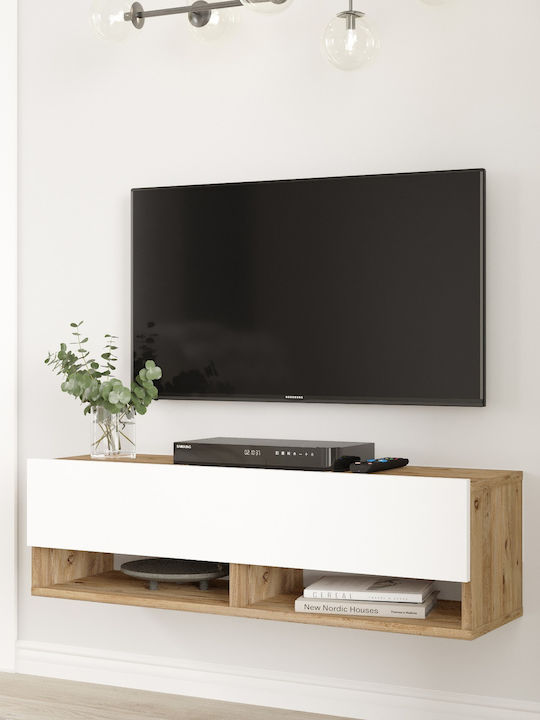 Bexley Pine White TV Stand L100xD31.6xH29.6cm