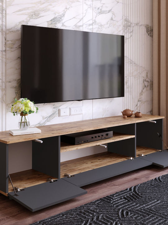 TV Stand Chilham Natural/Charcoal M180xD44.5xH44.6cm