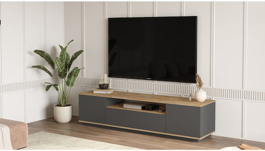 Stand TV Chilham Natural/Antracit L180xA44,5xÎ44,6cm