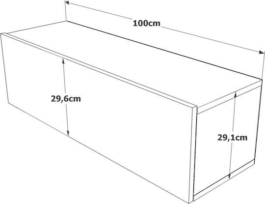 Έπιπλο Τηλεόρασης Inverie Πεύκο/λευκό Μ100xΠ31.6xΥ29.6cm