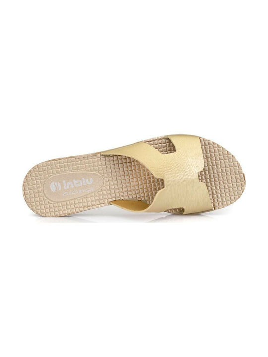 Inblu Women's Flat Sandals Anatomic in Gold Color