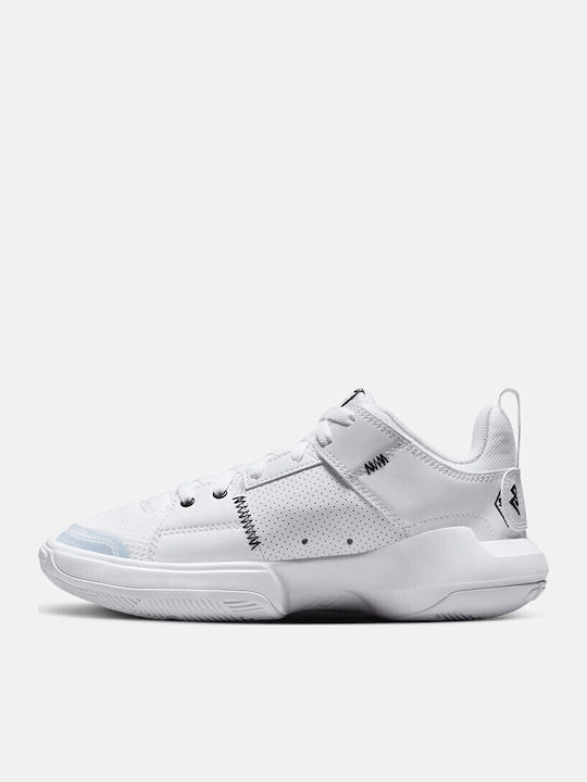 One Take 5 (Gs) Kids Sports Shoes Basketball with Laces White / Black