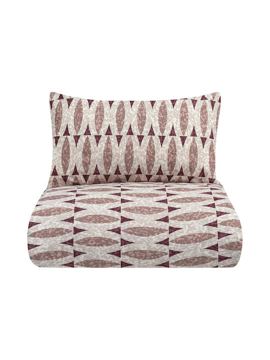 Beauty Home Beauty Home Barbados Art 12182 Coverlet Set Double Cotton Salmon 220x240cm