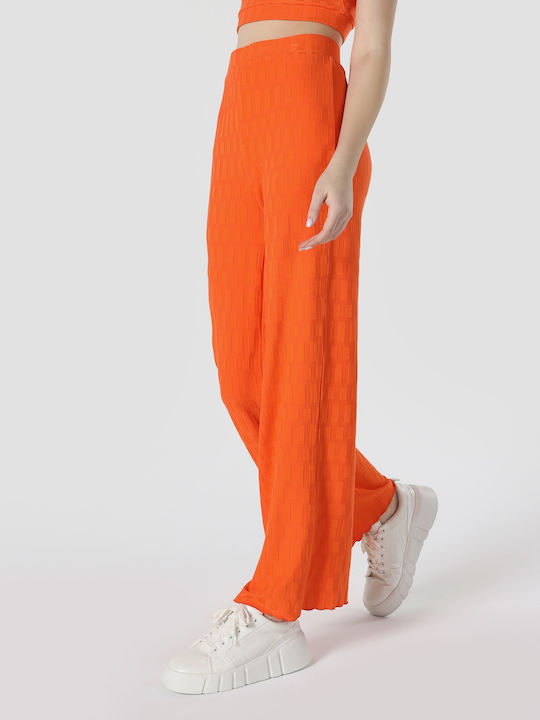 Damen Stoff Hose in Schlanker Passform Orange