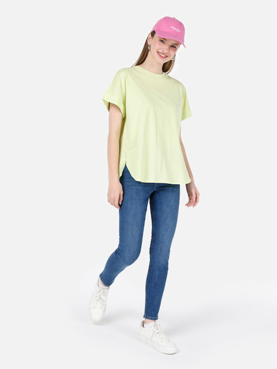 Dama Tesatura Pantaloni cu Croială Skinny Albastru