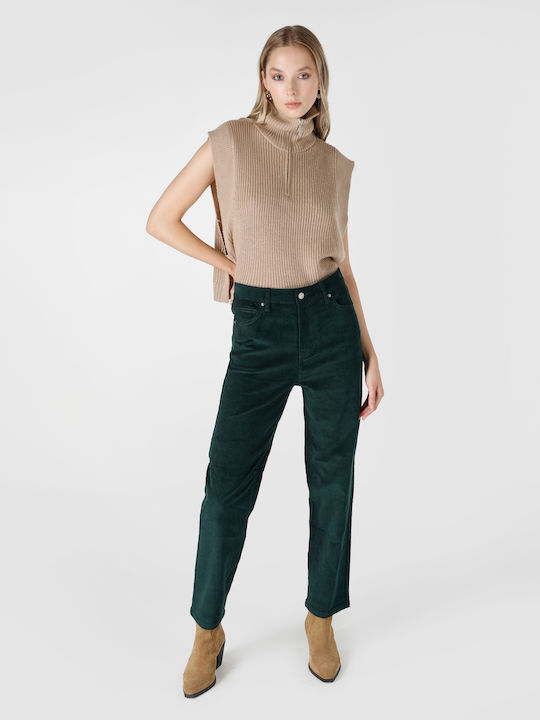 Damen Stoff Hose Green