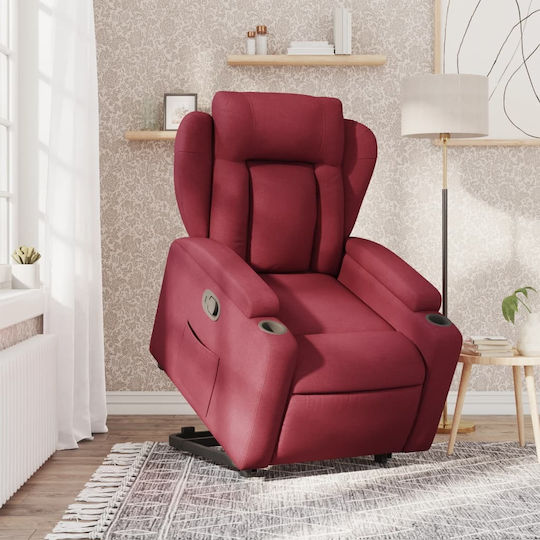 Relaxsessel mit Fußhocker Bordeaux 77x94.5x100cm