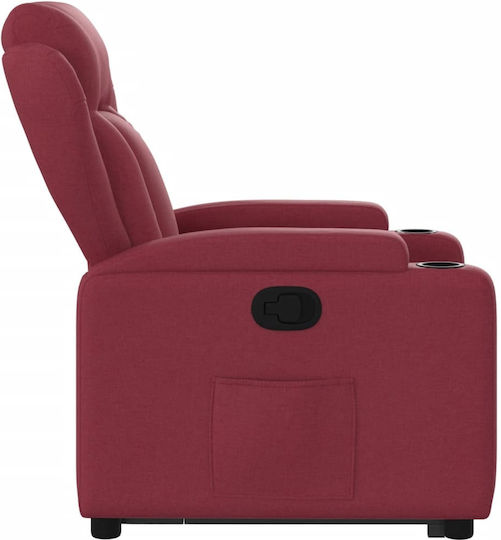Relaxsessel mit Fußhocker Bordeaux 77x94.5x100cm