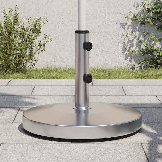 vidaXL Pliabilă Stand de umbrelă din Metal Argint 32x32cm