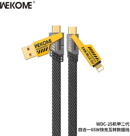 WK USB-A zu Lightning Kabel 65W Schwarz 1m (WDC-25)