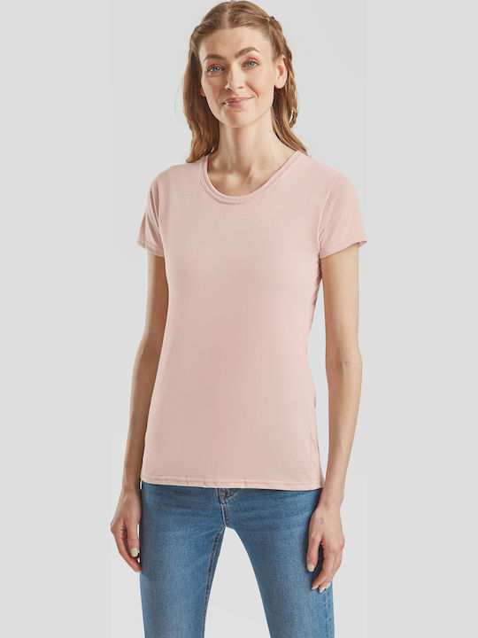 Fruit of the Loom Iconic Women's Short Sleeve Promotional T-Shirt Powder Rose