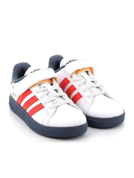 Grand Court GRAND COURT Mickey Kids Sneakers with Scratch White