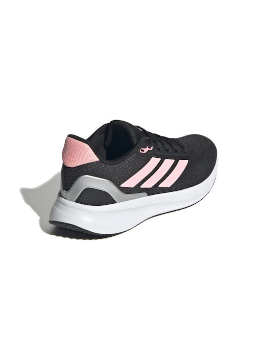 Adidas Kids Sports Shoes Running Runfalcon 5 Core Black / Pink Spark / Silver Metallic