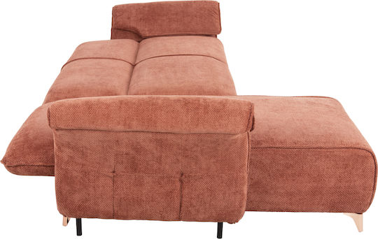 Mailo Corner Couch Bed with Reversible Angle Orange 300x150x87 cm