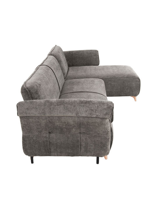 Mailo Corner Couch Bed with Reversible Angle Dark Gray 300x150x87cm