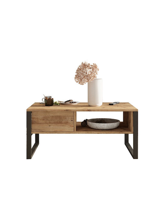 Rectangular Coffee Table Alperton Wooden Natural L100xW59.7xH44.4cm.