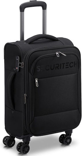 Securitech Kabinenreisekoffer Black mit 4 Räder Höhe 55cm