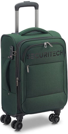 Securitech Cabin Travel Suitcase Vanguard Green with 4 Wheels Height 55cm