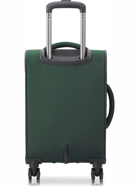 Securitech by Delsey Βαλίτσα Ταξιδίου Καμπίνας Υφασμάτινη Vanguard Green με 4 Ρόδες Ύψους 55εκ.