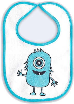 X-treme Baby Waterproof Bib Fabric with Hoop & Loop Fastener Light Blue/Yellow 2pcs