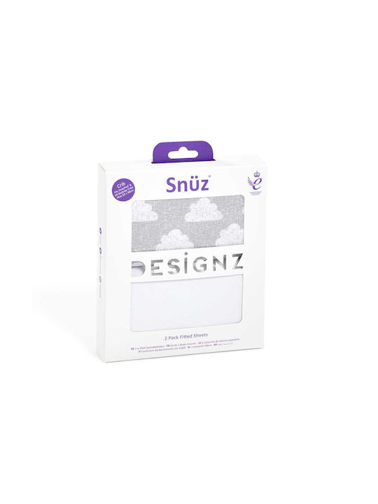 Snuz Σετ Βρεφικά Σεντόνια Λίκνου Βαμβακερά Εκρού 44x80εκ. 2τμχ