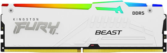 Kingston Fury Beast RGB DDR5 128GB RAM με 4x32GB Modules και Ταχύτητα 5600 για Desktop