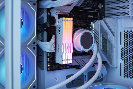 Kingston Fury Beast RGB DDR5 128GB RAM με 4x32GB Modules και Ταχύτητα 5600 για Desktop