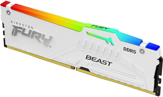 Kingston Fury Beast RGB DDR5 128GB RAM με 4x32GB Modules και Ταχύτητα 5600 για Desktop