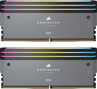 Corsair Dominator Titanium RGB EXPO 64GB DDR5 RAM with 2 Modules (2x32GB) and 6000 Speed for Desktop