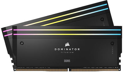 Corsair Dominator Titanium RGB 48GB DDR5 RAM with 2 Modules (2x24GB) and 7200 Speed for Desktop