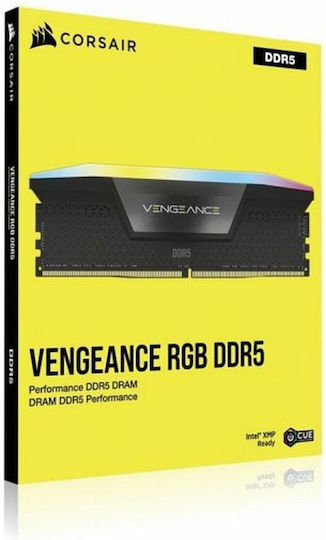 Corsair Vengeance RGB 64GB DDR5 RAM cu 2 module (2x32GB) și Viteză