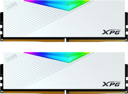 Adata XPG Lancer White DDR5 64GB RAM με 2x32GB Modules και Ταχύτητα 6000 για Desktop