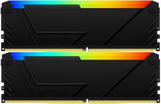 Kingston Fury Beast DDR4 32GB RAM με 2x16GB Modules και Ταχύτητα 3600 για Desktop