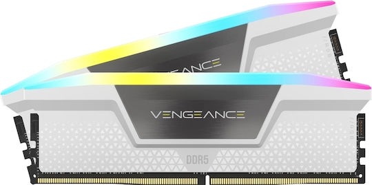 Corsair Vengeance RGB K2 32GB DDR5 RAM с 2 модула (2x16GB) и Скорост 5600 за Настолен Компютър