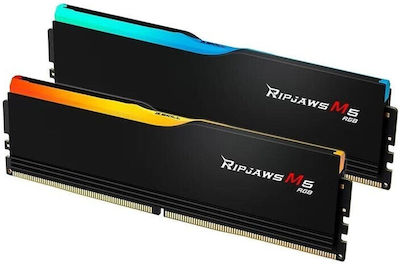 G.Skill Ripjaws M5 RGB 64GB DDR5 RAM cu 2 module (2x32GB) și Viteză 5200 pentru Desktop