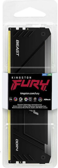 Kingston Fury Beast RGB DDR4 with Module 1x8GB and Speed 3600 for Desktop