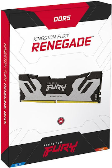 Kingston Fury Renegade Silver DDR5 με Module 1x24GB και Ταχύτητα 7200 για Desktop