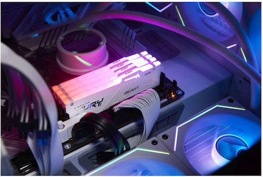 Kingston Fury Beast RGB DDR5 64GB RAM με 2x32GB Modules και Ταχύτητα 5600 για Desktop