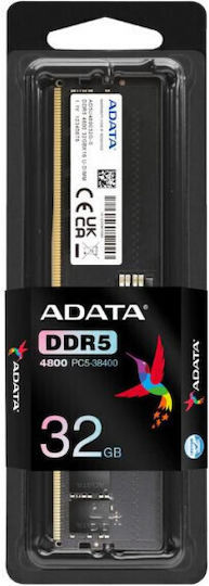 Adata DDR5 με Module 1x32GB και Ταχύτητα 4800 για Desktop