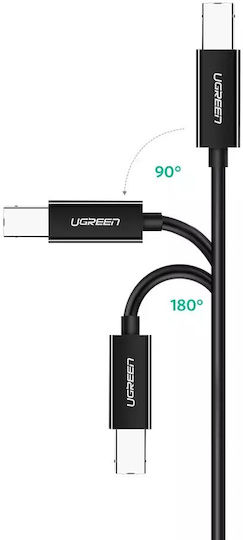 Ugreen US241 USB 2.0 Kabel USB Typ-C männlich - USB-B Schwarz 1m 80811