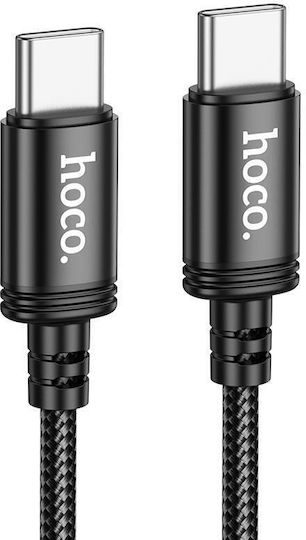 Hoco X91 Braided USB 2.0 Cable USB-C male - USB-C 60W Μαύρο 3m HC-X91-TCBK